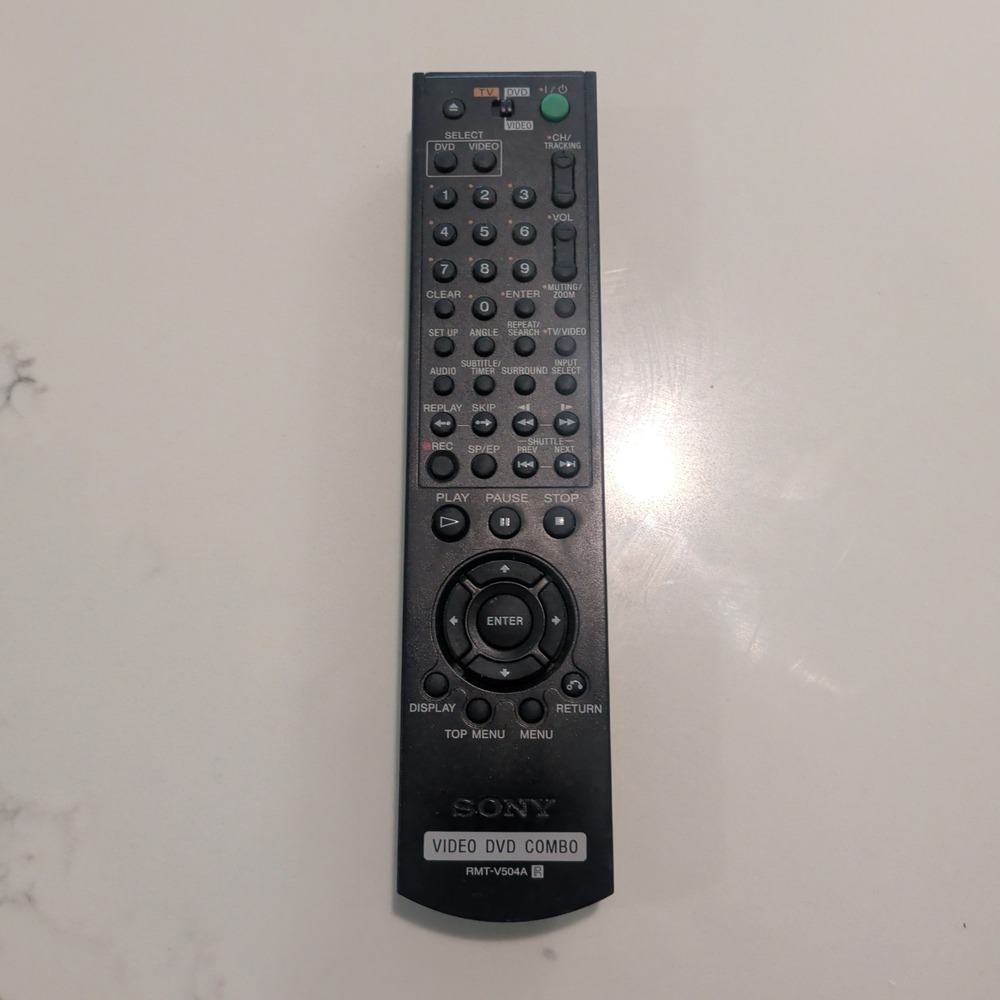 GENUINE SONY RMT-V504A DVD/VCR COMBO REMOTE - SLV-D281P SLV-D380P